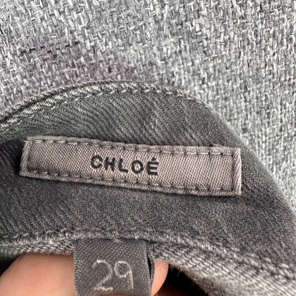 AGOLDE Jeans Women 29 Chloe Grey Distressed Skinny A001B-2002 USA Made - Picture 5 of 14